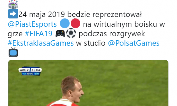 Były piłkarz Piasta Gliwice będzie reprezentował Gliwiczan w ESPORCIE :D